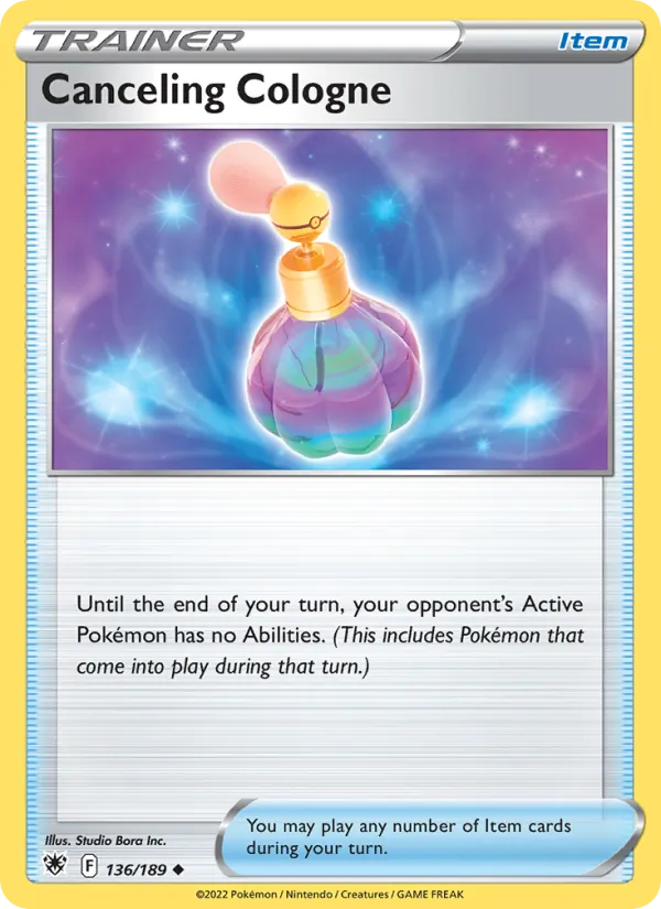 Canceling Cologne Reverse Holo 136/189 Astral Radiance Pokémon Card
