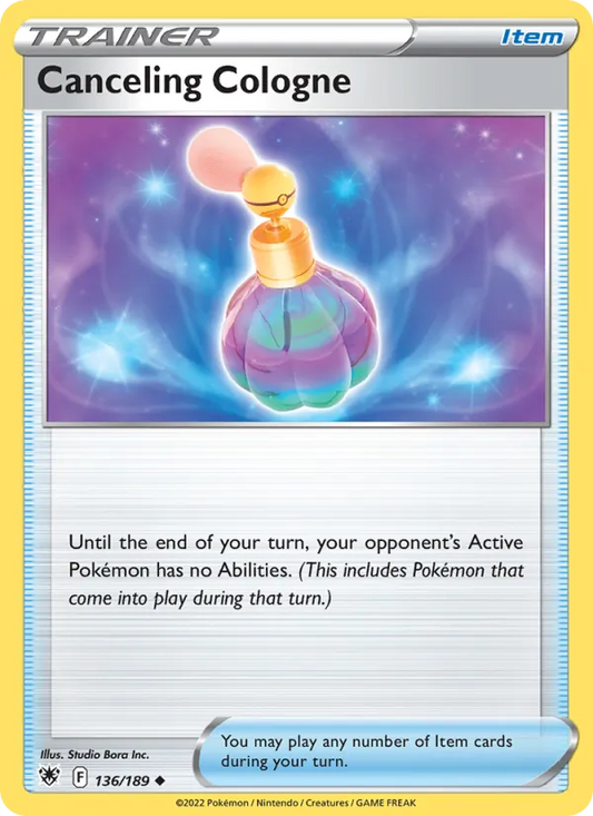 Canceling Cologne Reverse Holo 136/189 Astral Radiance Pokémon Card