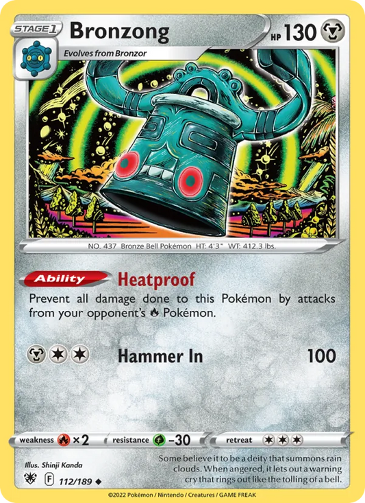 Bronzong Normal 112/189 Astral Radiance Pokémon Card