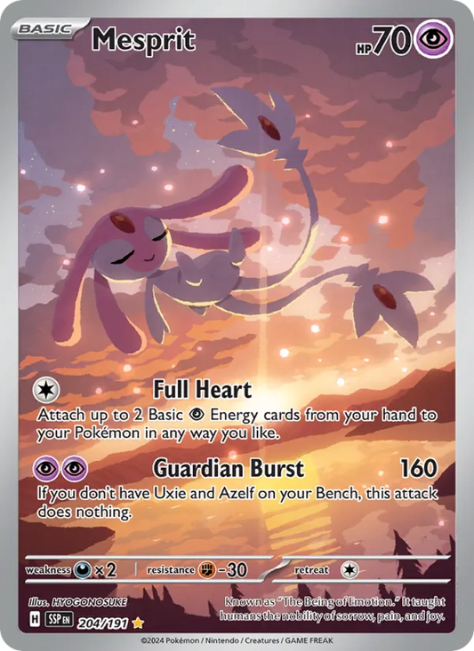 Mesprit Holo 204/191 Surging Sparks Pokémon Card