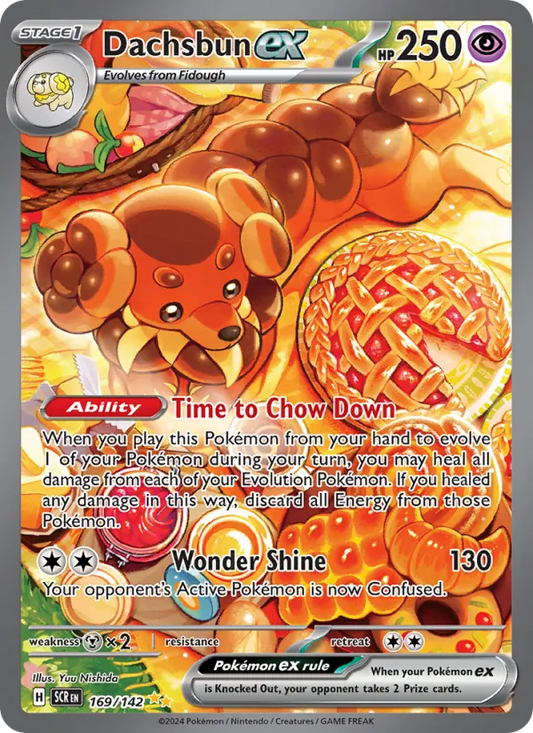 Dachsbun ex Holo 169/142 Stellar Crown Pokémon Card