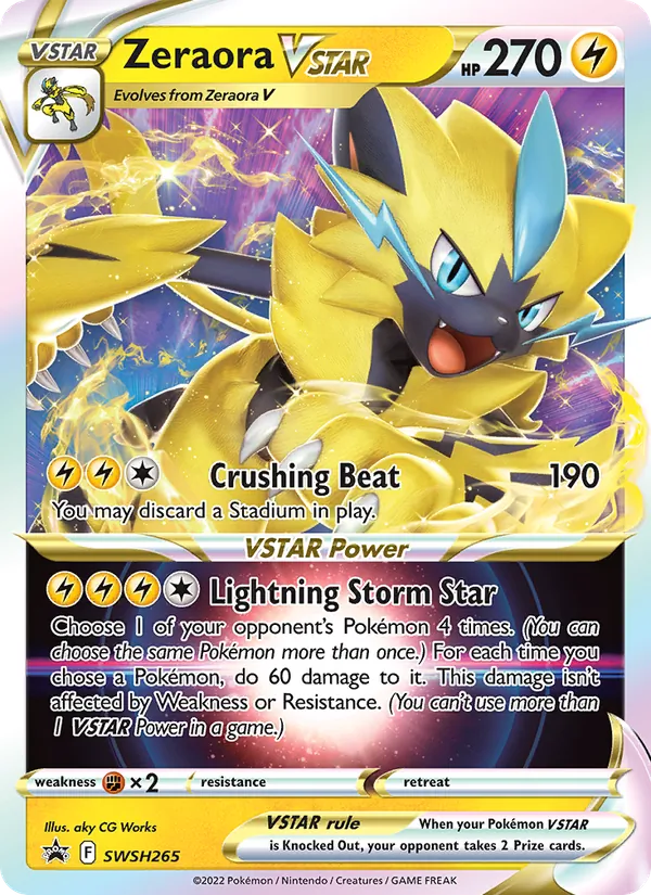 Zeraora VSTAR Holo WH265/307 SWSH Black Star Promos Pokémon Card