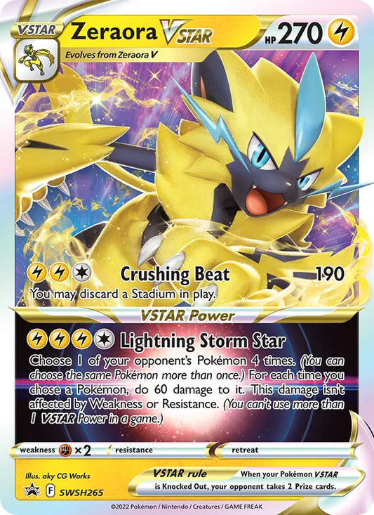 Zeraora VSTAR Holo WH265/307 SWSH Black Star Promos Pokémon Card