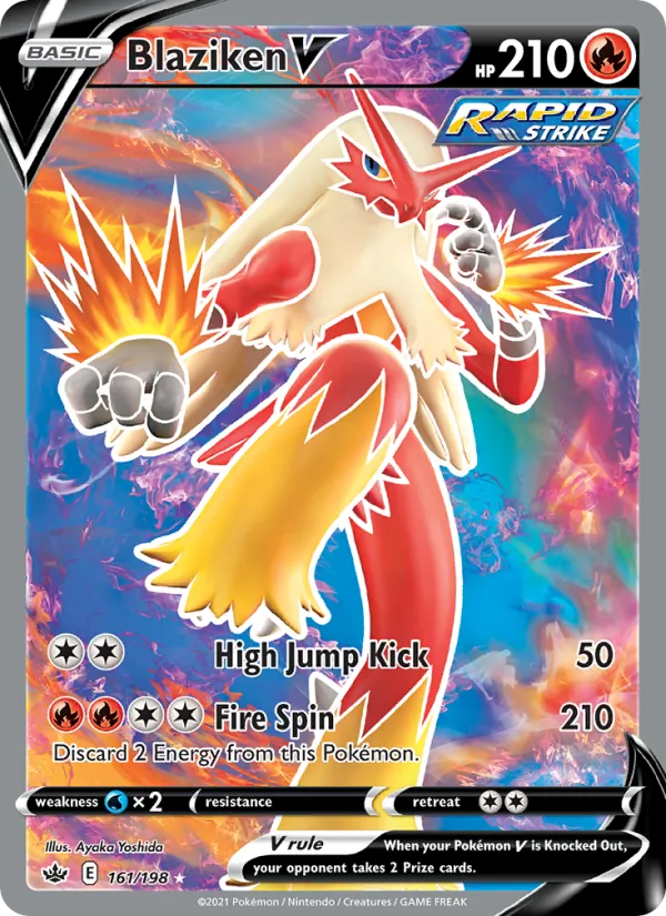 Blaziken V Holo 161/198 Chilling Reign Pokémon Card