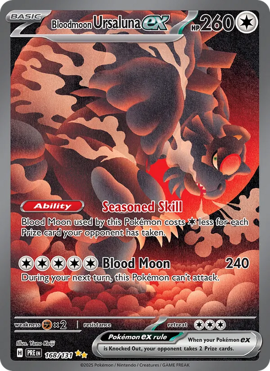 Bloodmoon Ursaluna ex Holo 168/131 Prismatic Evolutions Pokémon Card