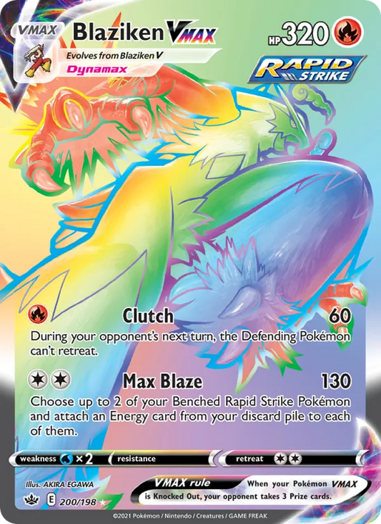Blaziken VMAX Holo 200/198 Chilling Reign Pokémon Card