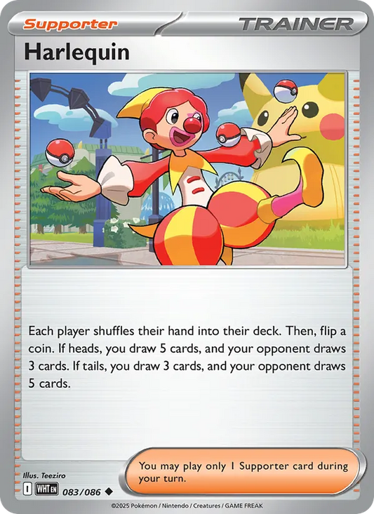 Harlequin Normal 083/86 White Flare Pokémon Card
