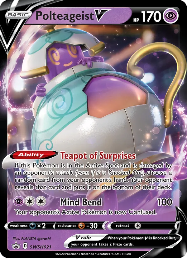 Polteageist V Holo WH021/307 SWSH Black Star Promos Pokémon Card
