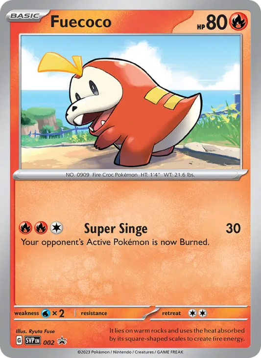 Fuecoco Non-Foil 002/225 SVP Black Star Promos Pokémon Card