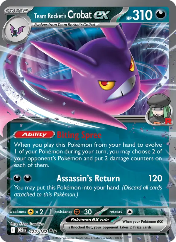 Team Rocket's Crobat ex (DRI) 122