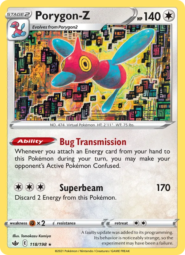 Porygon-Z Reverse Holo 118/198 Chilling Reign Pokémon Card