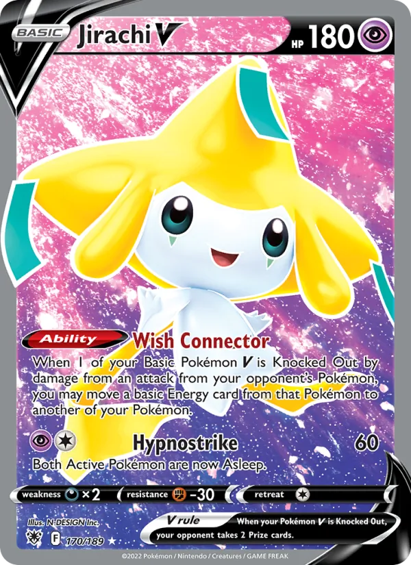 Jirachi V Holo 170/189 Astral Radiance Pokémon Card