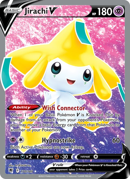 Jirachi V Holo 170/189 Astral Radiance Pokémon Card