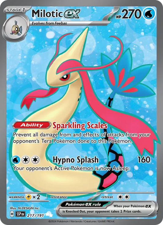 Milotic ex Holo 217/191 Surging Sparks Pokémon Card