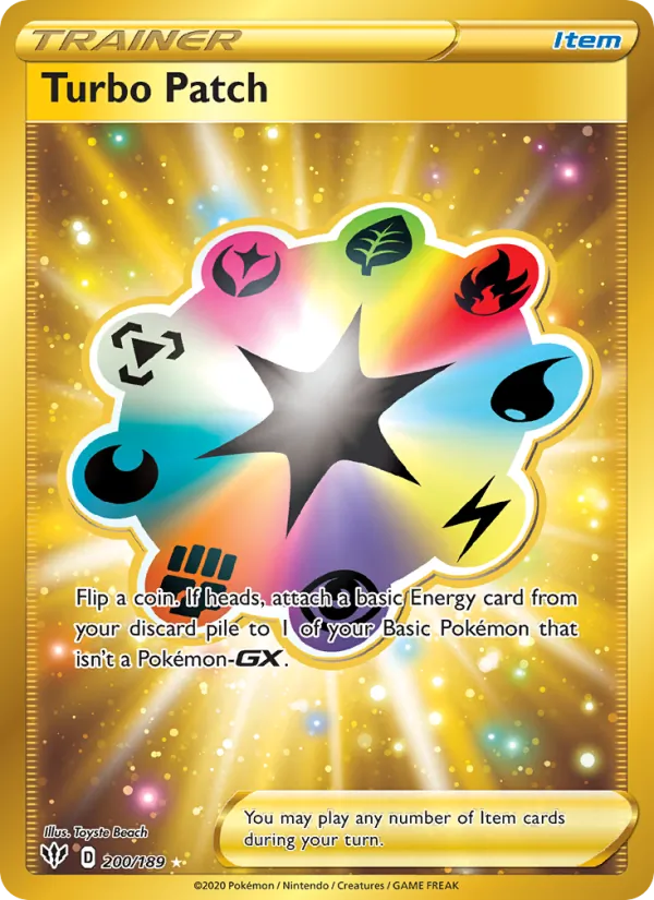 Turbo Patch Holo 200/189 Darkness Ablaze Pokémon Card