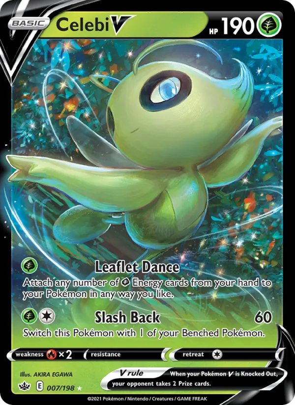 Celebi V Holo 007/198 Chilling Reign Pokémon Card