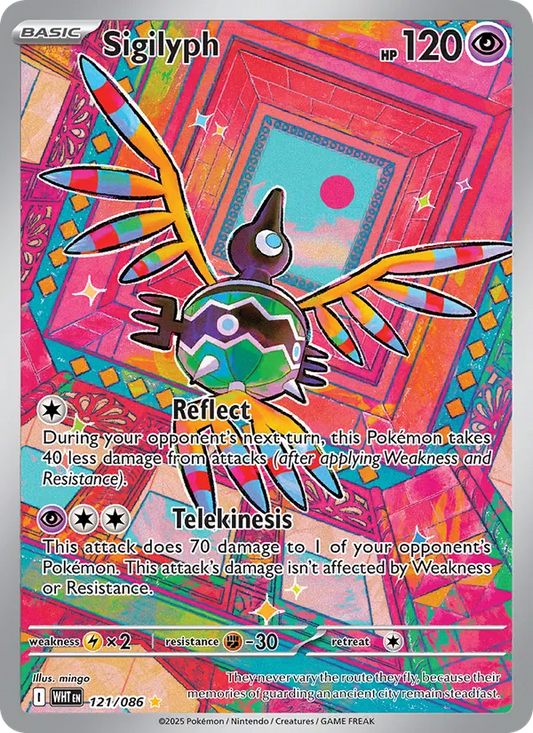 Sigilyph Holo 121/86 White Flare Pokémon Card