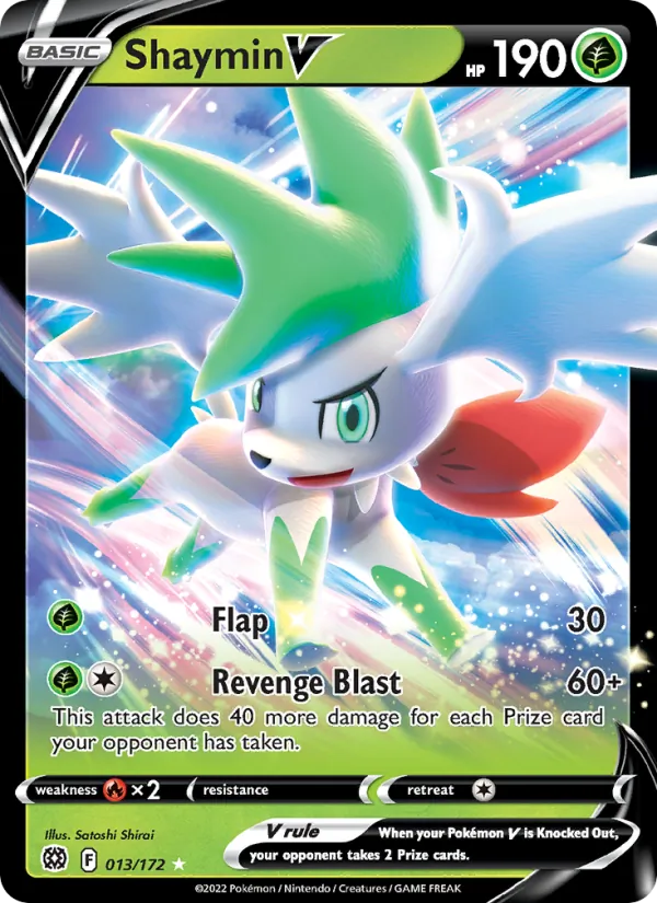 Shaymin V Holo 013/172 Brilliant Stars Pokémon Card