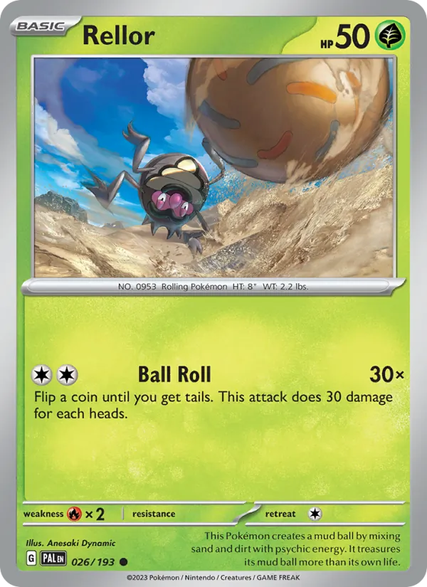 Rellor Normal 026/193 Paldea Evolved Pokémon Card