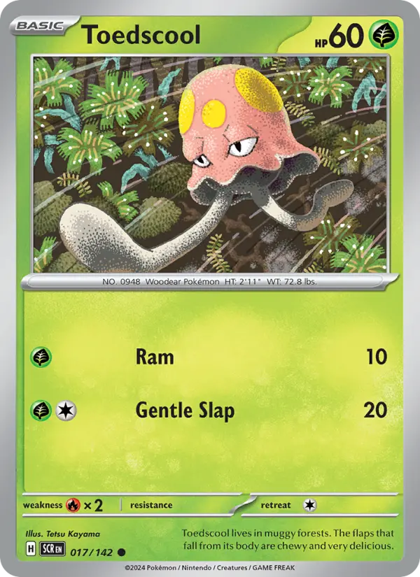 Toedscool Reverse Holo 017/142 Stellar Crown Pokémon Card