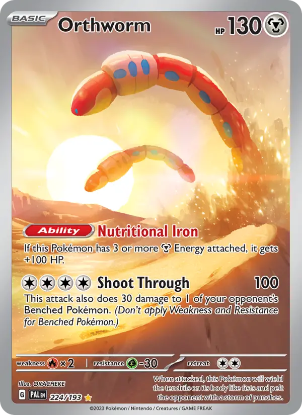 Orthworm Holo 224/193 Paldea Evolved Pokémon Card