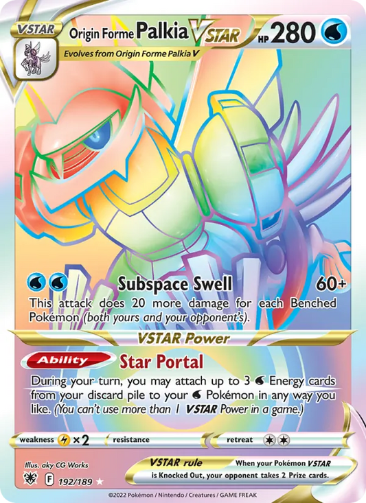 Origin Forme Palkia VSTAR Holo 192/189 Astral Radiance Pokémon Card