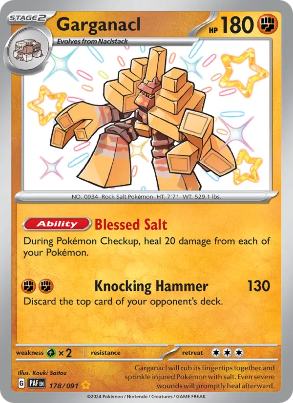 Garganacl Holo 178/91 Paldean Fates Pokémon Card