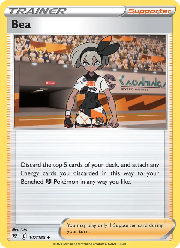 Bea Reverse Holo 147/185 Vivid Voltage Pokémon Card