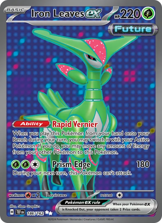 Iron Leaves ex Holo 186/162 Temporal Forces Pokémon Card
