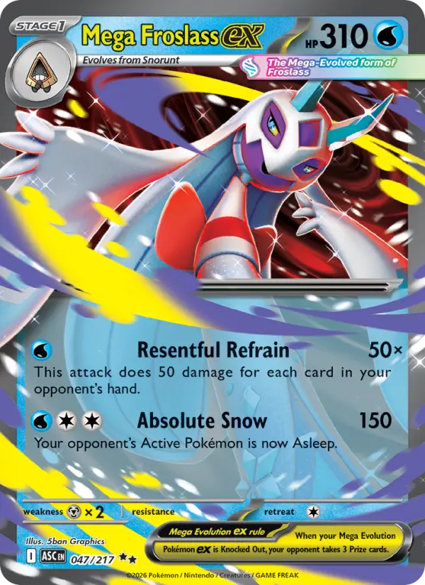 Mega Froslass ex Holo 047/217 Ascended Heroes Pokémon Card