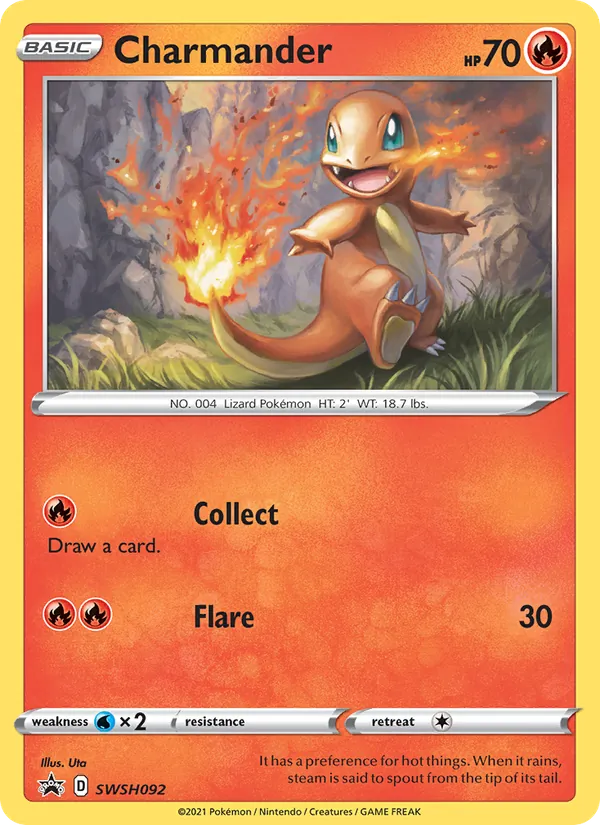Charmander Holo WH092/307 SWSH Black Star Promos Pokémon Card