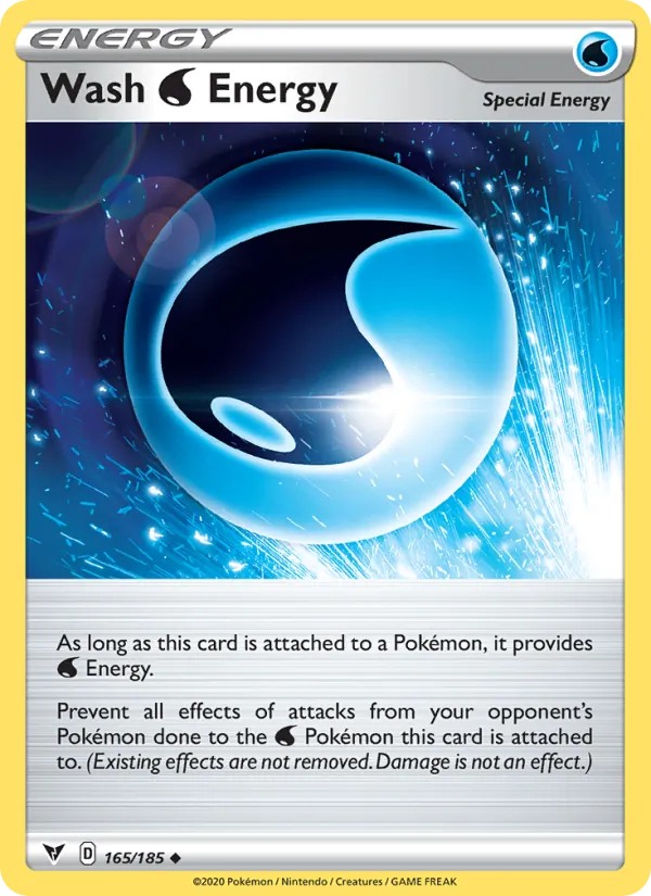 Wash Water Energy Reverse Holo 165/185 Vivid Voltage Pokémon Card