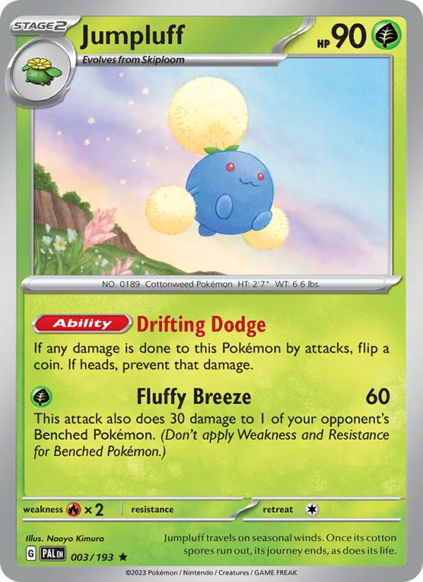 Jumpluff Holo 003/193 Paldea Evolved Pokémon Card