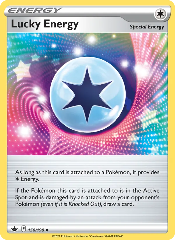 Lucky Energy Reverse Holo 158/198 Chilling Reign Pokémon Card