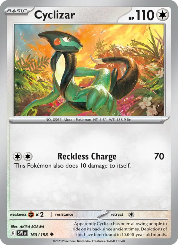 Cyclizar Non-Foil 163/198 Scarlet & Violet Pokémon Card