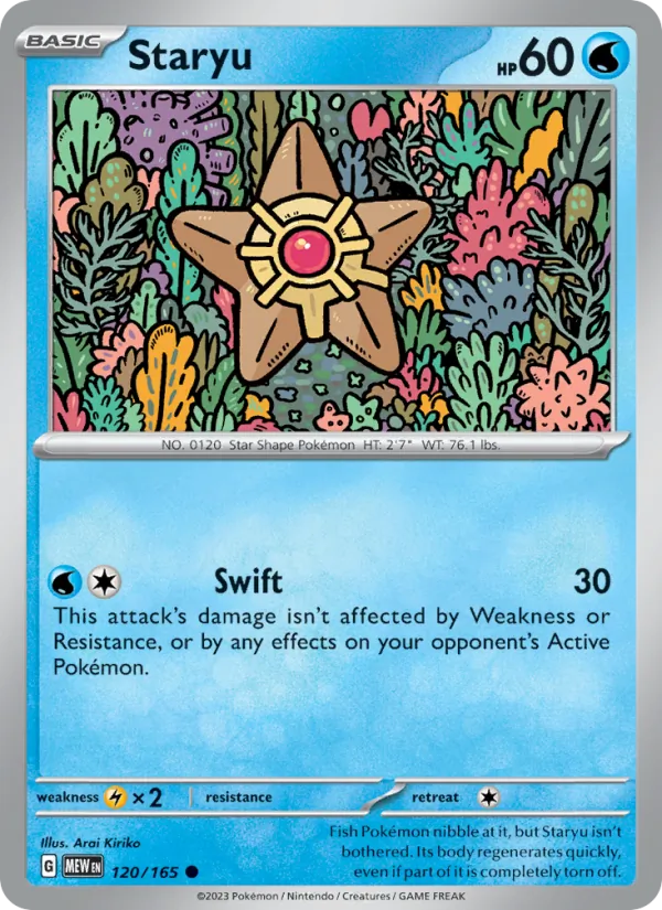 Staryu Normal 120/165 151 Pokémon Card
