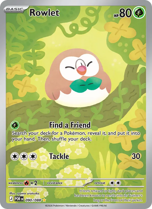 Rowlet Holo 090/88 Perfect Order Pokémon Card