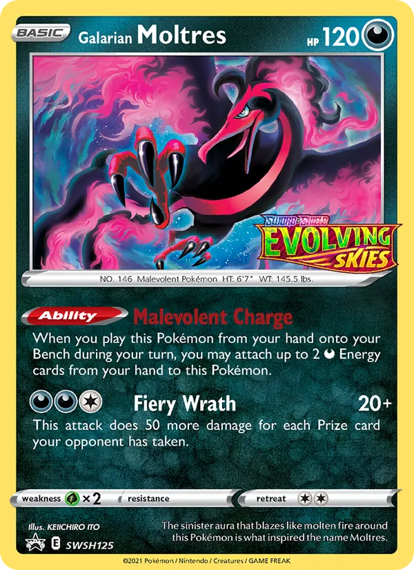 Galarian Moltres Holo WH125/307 SWSH Black Star Promos Pokémon Card