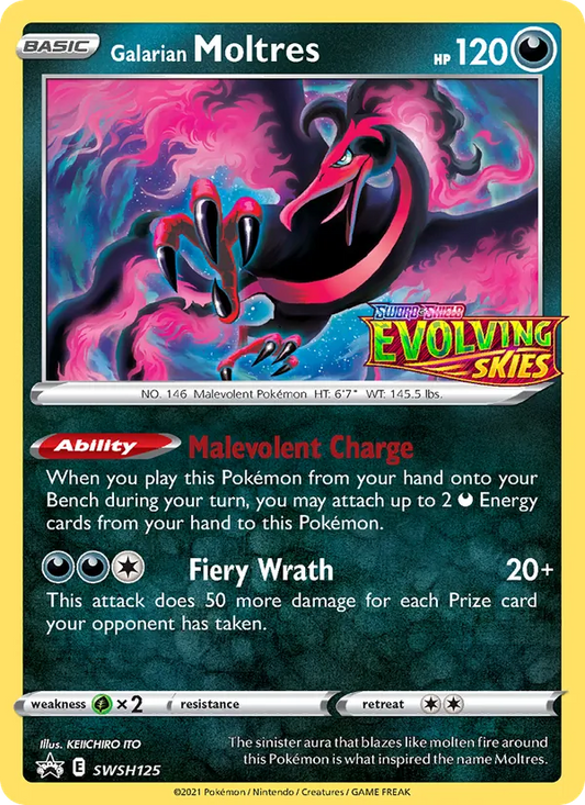 Galarian Moltres Holo WH125/307 SWSH Black Star Promos Pokémon Card