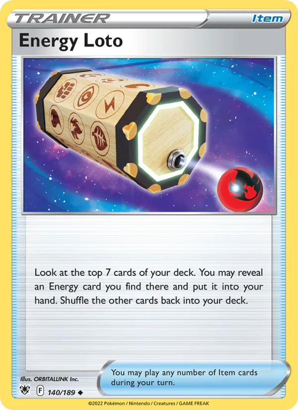 Energy Loto Reverse Holo 140/189 Astral Radiance Pokémon Card