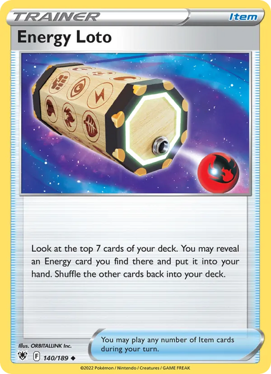 Energy Loto Reverse Holo 140/189 Astral Radiance Pokémon Card