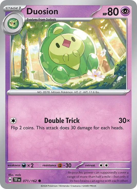Duosion Reverse Holo 071/162 Temporal Forces Pokémon Card