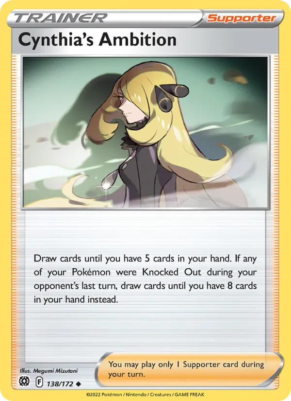 Cynthia's Ambition Reverse Holo 138/172 Brilliant Stars Pokémon Card