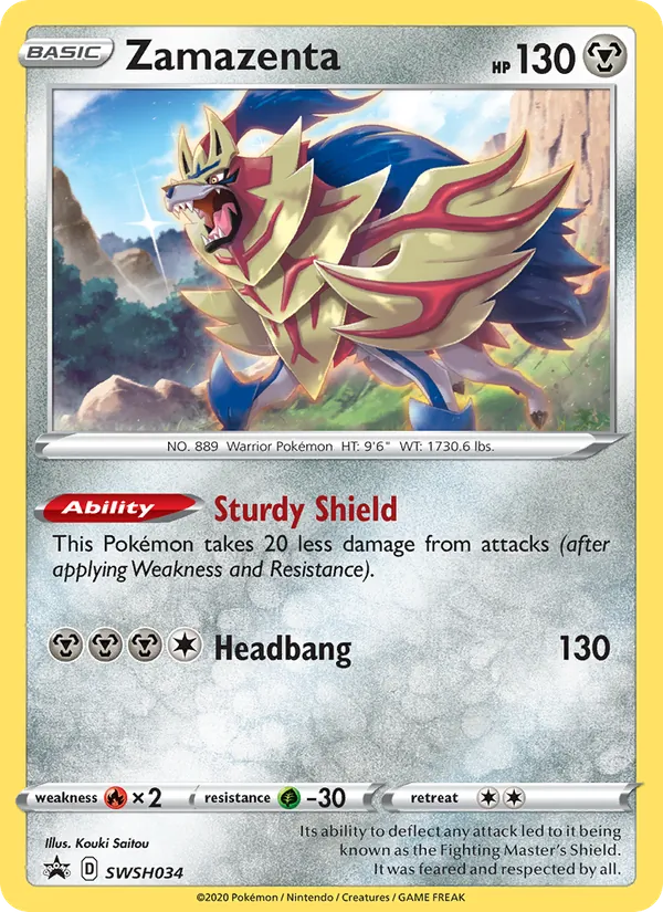 Zamazenta Holo WH034/307 SWSH Black Star Promos Pokémon Card