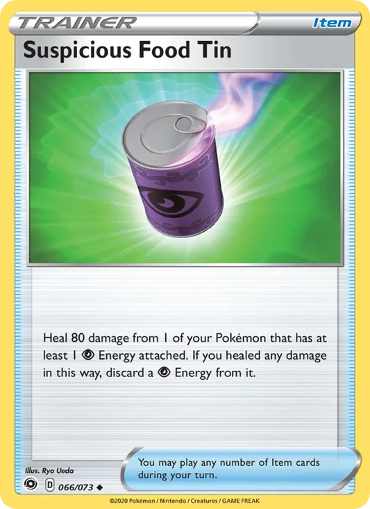 Suspicious Food Tin Reverse Holo 066/73 Champion's Path Pokémon Card