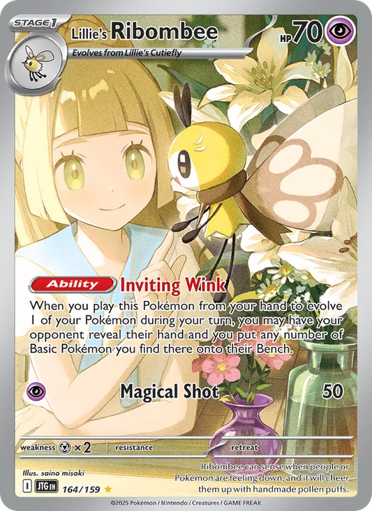 Lillie's Ribombee Holo 164/159 Journey Together Pokémon Card