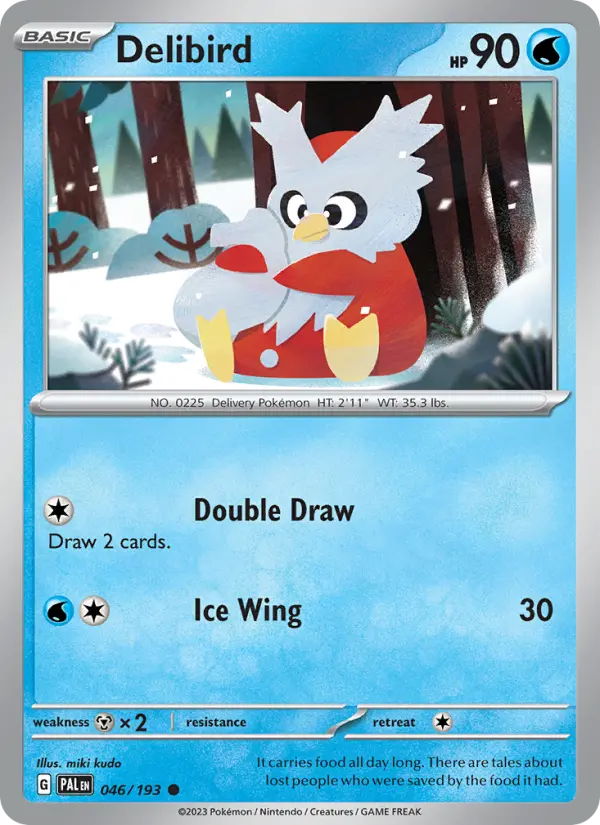 Delibird Non-Foil 046/193 Paldea Evolved Pokémon Card