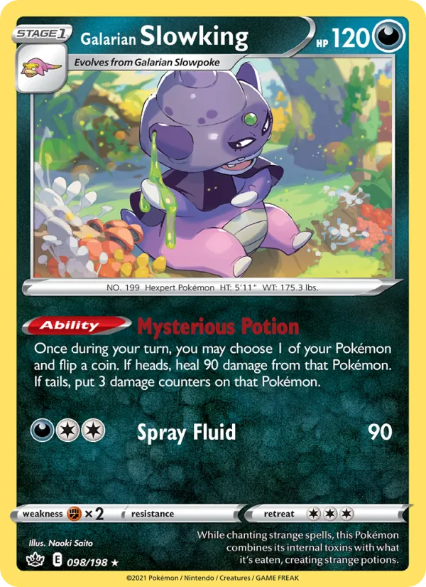 Galarian Slowking Reverse Holo 098/198 Chilling Reign Pokémon Card