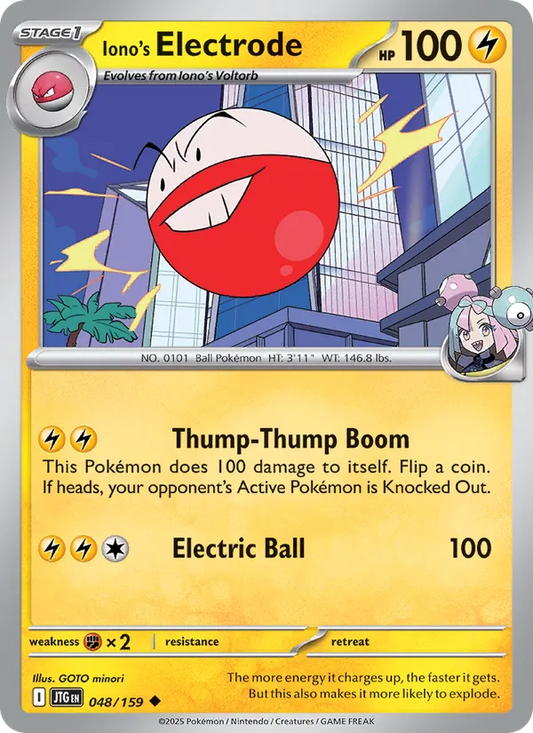Iono's Electrode Normal 048/159 Journey Together Pokémon Card