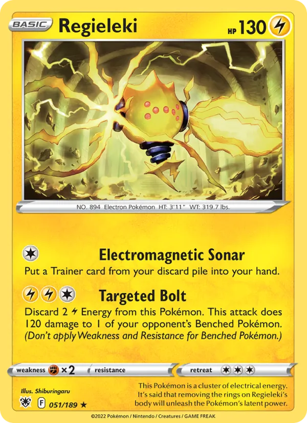 Regieleki Reverse Holo 051/189 Astral Radiance Pokémon Card
